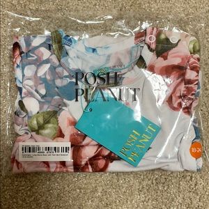 Long Sleeved twirl Skirt Bodysuit - Hydrangea